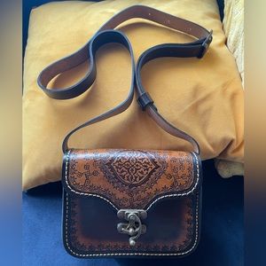 Turkish evil eye 🧿 style hand made leather purse from Istanbul